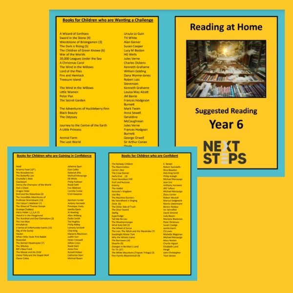 Reading List For Year 6 Next Steps